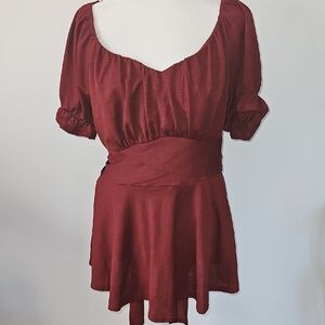 Elegant Burgundy Women's romper